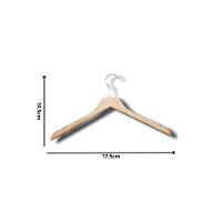 Kit 50un. Cabide De Madeira Sem Barra Com Gancho Cromado Cromado - 2