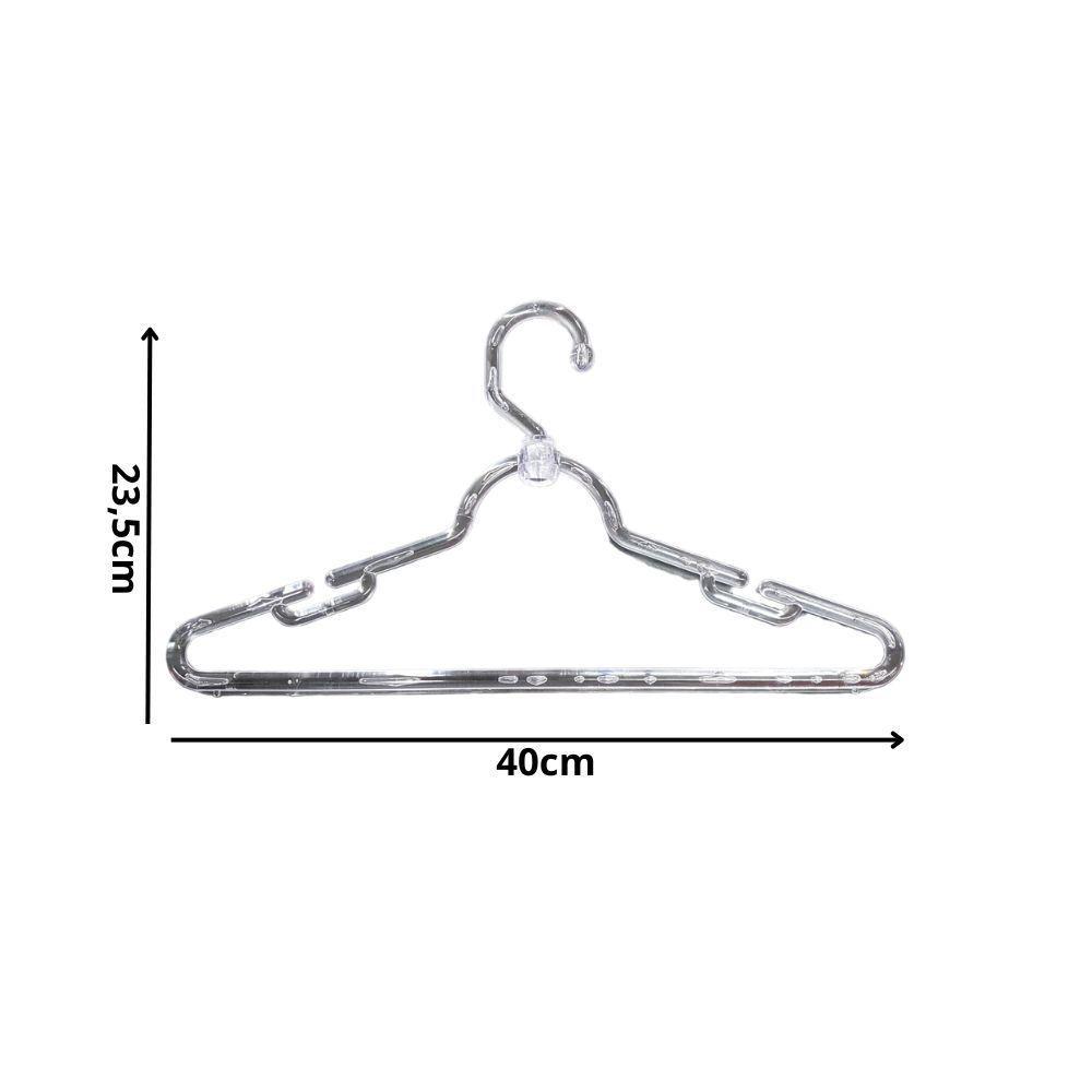 Kit 25un. Cabide Cavado Giratório Ps Cristal - 2