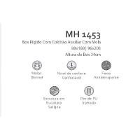 Cama Box Base c/Auxiliar Solteiro MH1453 Bordado White (88x188x32) - Herval - 2