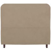 Cabeceira Casal Queen Estofada Para Cama Box Lizza Veludo Bege Escuro - 6