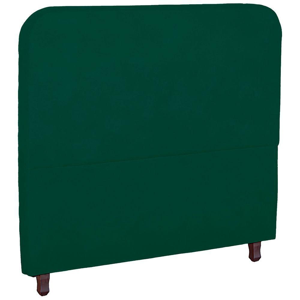 Cabeceira Casal Estofada Para Cama Box Lizza Veludo Cor Verde Esmeralda - 2