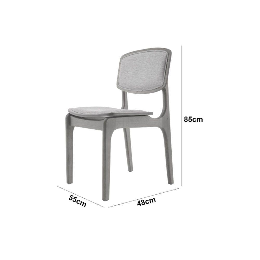 Conjunto Mesa Noronha Com Vidro E 8 Cadeiras Malta Moderna Linho Palha Off White Imbuia - 9