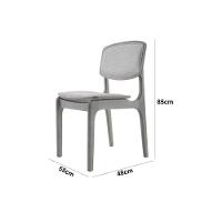 Conjunto Mesa Noronha Com Vidro E 8 Cadeiras Malta Moderna Linho Palha Off White Imbuia - 9