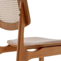 Conjunto Mesa Malta 160cm 6 Cadeiras Malta Premium Moderna Linho Palha Off White Imbuia - 6