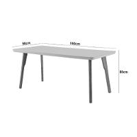 Conjunto Mesa Malta 160cm 6 Cadeiras Malta Premium Moderna Linho Palha Off White Imbuia - 7