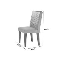 Conjunto Mesa Olímpia Em Mdf Com 4 Cadeiras Liz Moderna Vel. Capuccino Grafite Imbuia