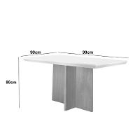 Conjunto Mesa Olímpia 90cm Tampo Mdf 4 Cadeiras Liz Moderna Vel. Marrom/off White/imbuia
