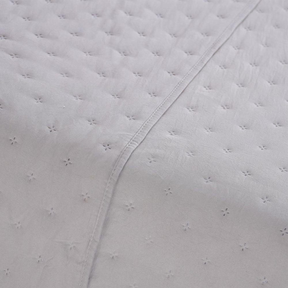 Kit Cobre Leito Queen Miraggio Ultra Soft Com Porta Travesseiro Cinza Elefante - 4