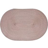 Kit 4 Americano Requinte Liso Para Mesa Oval 30x45cm Taupe - 1