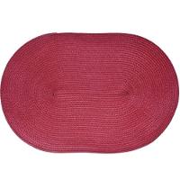 Kit 6 Americano Requinte Liso Para Mesa Oval 30x45cm Bordô - 1