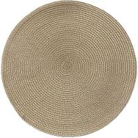 Kit 4 Americano Requinte Liso Para Mesa Redondo 38cm Palha - 1