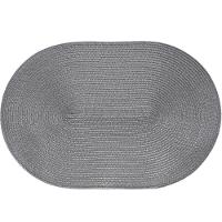 Kit 6 Americano Requinte Liso Para Mesa Oval 30x45cm Chumbo - 1