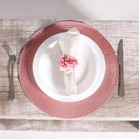 Kit 4 Americano Requinte Liso Para Mesa Redondo 38cm Rosê - 2