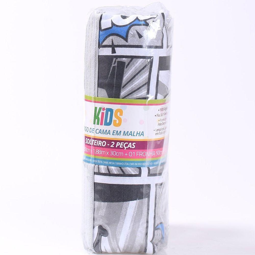 Jogo De Cama Infantil Solteiro Malha 100% Algodão Bene Casa Heróis - 3