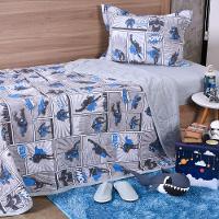 Kit Colcha Infantil Solteiro Em Malha 100% Algodão Heróis - 3