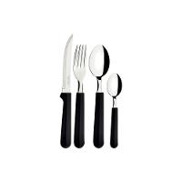 Faqueiro Tulum Com Lâminas Em Inox E Cabos De Polipropileno Preto 24pçs - Tramontina - 1