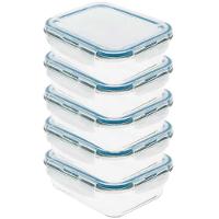 Kit 5 Pote De Vidro Com Tampa Hermética 1,5l 22x16,4x6,6 - 1