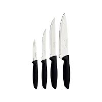 Jogo De Facas Plenus Com Lâminas Em Inox E Cabos De Polipropileno Preto 4pçs - Tramontina - 1