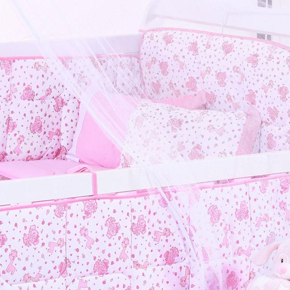 Jogo De Fronhas Para Berço 100% Algodão Rosa - 1