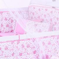 Jogo De Fronhas Para Berço 100% Algodão Rosa - 1