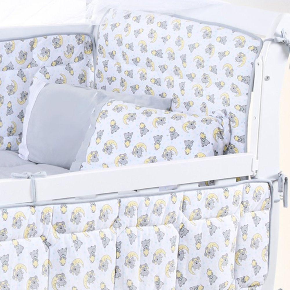 Jogo De Fronhas Para Berço 100% Algodão Cinza - 1