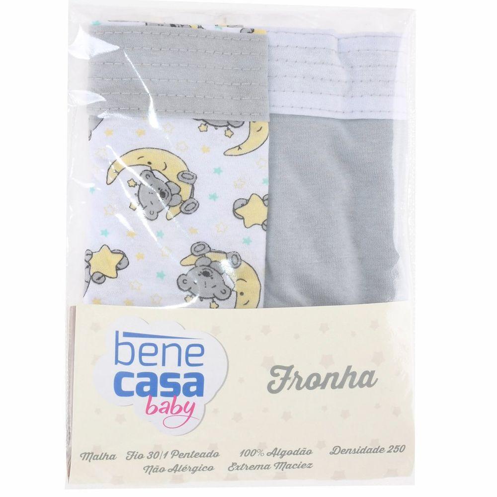 Jogo De Fronhas Para Berço 100% Algodão Cinza - 2