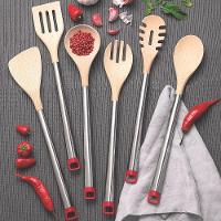 Pegador Para Massa De Madeira Com Cabo Inox Cucinare Vermelho - Tramontina - 2