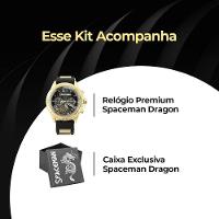 Relogio Original Aço Inox Masculino Grande Dourado + Caixa - 6