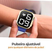 Relógio Feminino Digital Silicone Aço Inox Ultra Led + Caixa - 2