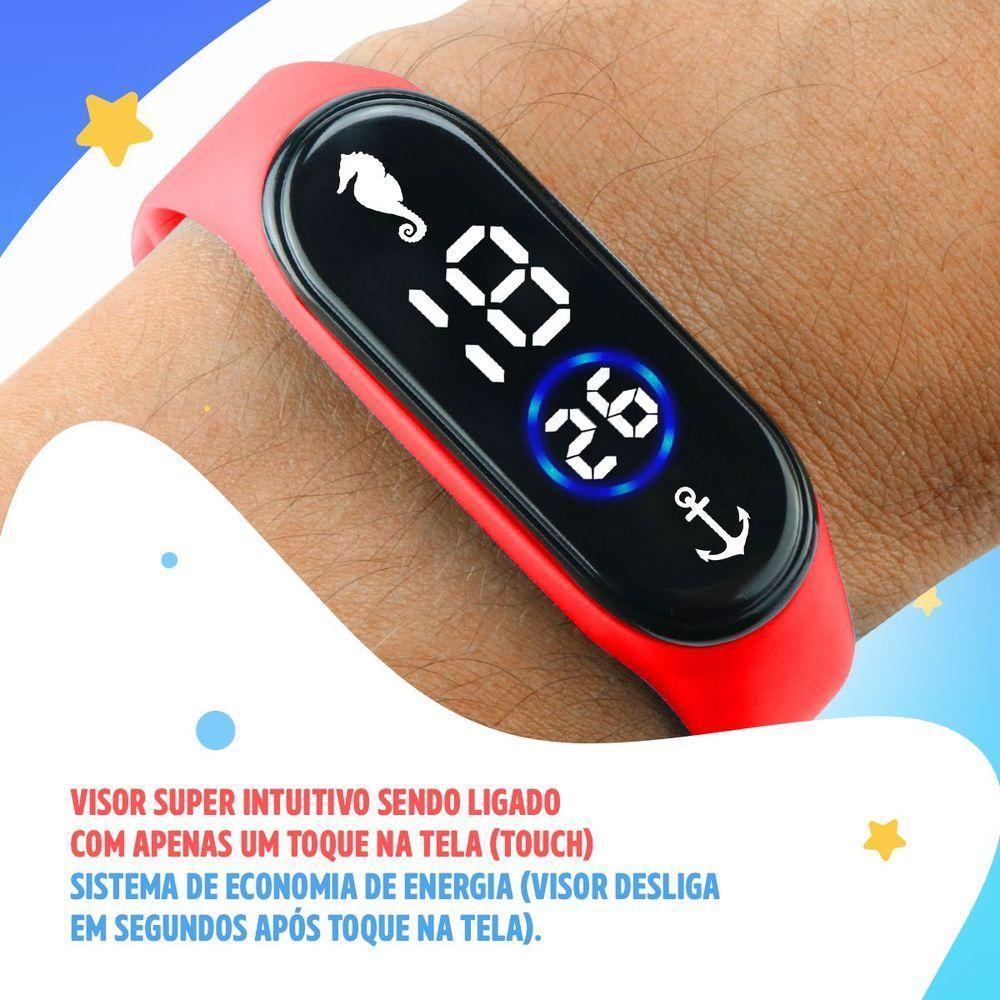 Relógio Prova Dagua Infantil Digital + Oculos Proteção Uv - 3