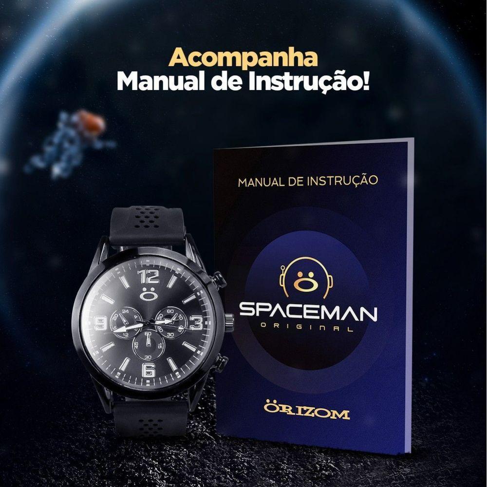 Relogio Masculino Preto Aço Inox + Caixa + Pulseira Pai Noss - 9