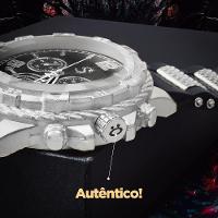 Relogio Masculino Aço Inox Prata Grande Original + Caixa - 3