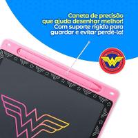 Lousa Mágica Led Lcd Tablet Mulher Maravilha Rosa + Caneta - 3