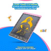 Lousa Mágica Led Lcd Tablet Mulher Maravilha Rosa + Caneta