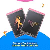 Lousa Mágica Led Lcd Tablet Mulher Maravilha Rosa + Caneta - 5