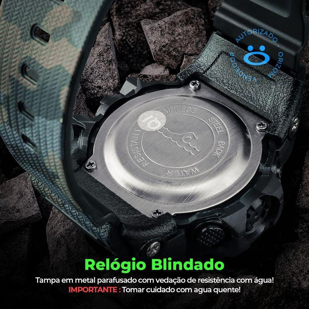 Relogio Prova Dagua Digital Infantil Camuflado Silicone Data - 3