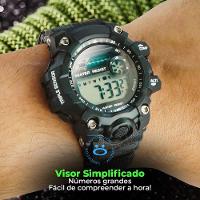 Relogio Prova Dagua Digital Infantil Camuflado Silicone Data - 6