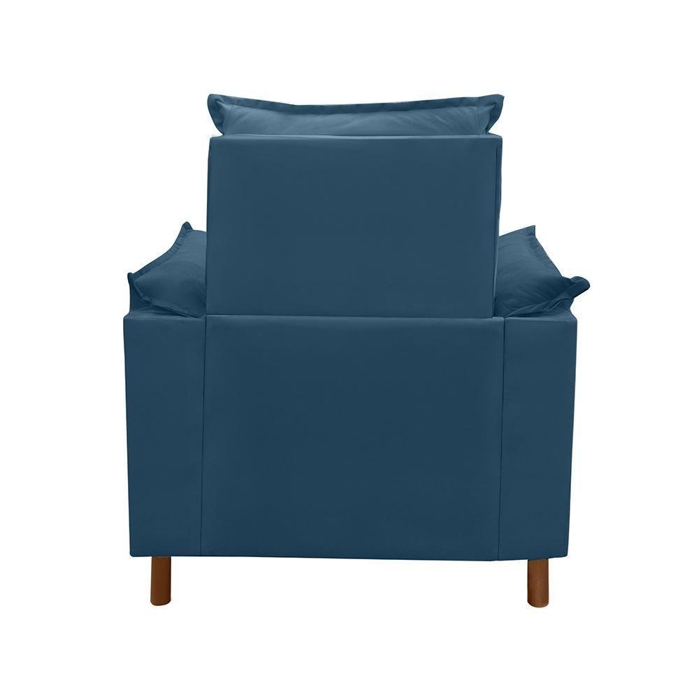 Poltrona De Amamentação Com Puff Isabella Bellamado Cor:azul Marinho - 3