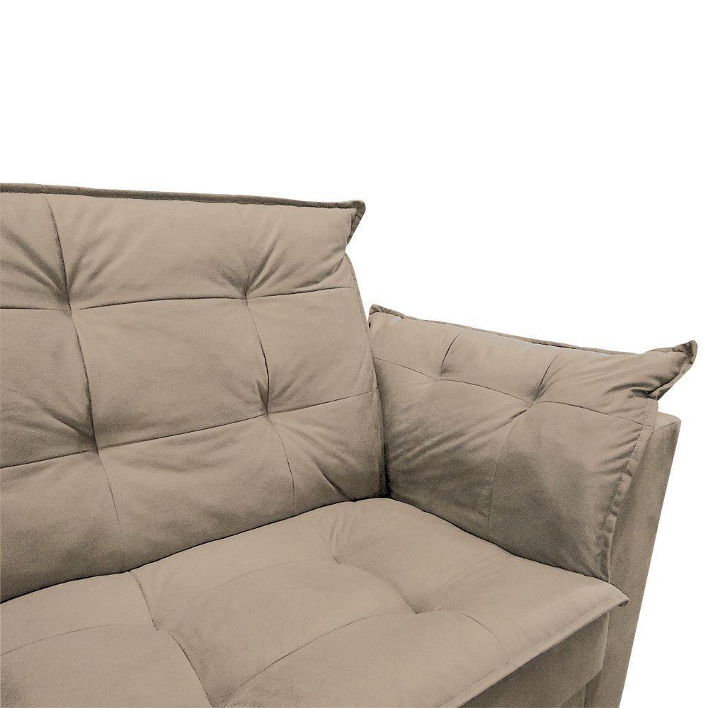 Sofá 2 Lugares Pequeno Confortável 1,40m Marrocos Bellamado Cor:bege - 3