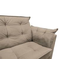 Sofá 2 Lugares Pequeno Confortável 1,40m Marrocos Bellamado Cor:bege - 3