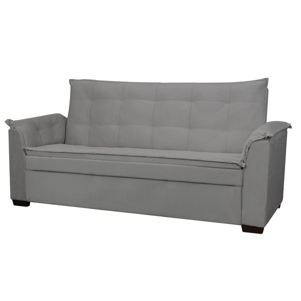 Sofá 3 Lugares Confortável 2 Metros Havana Bellamado Cor:cinza - 1