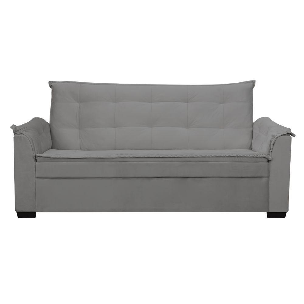 Sofá 3 Lugares Confortável 2 Metros Havana Bellamado Cor:cinza - 2