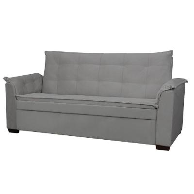 Sofá 3 Lugares Confortável 2 Metros Havana Bellamado Cor:cinza