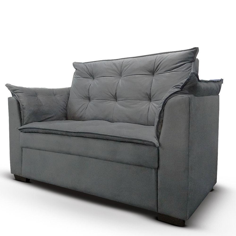 Sofá 2 Lugares Pequeno Confortável 1,40m Marrocos Bellamado Cor:cinza - 2