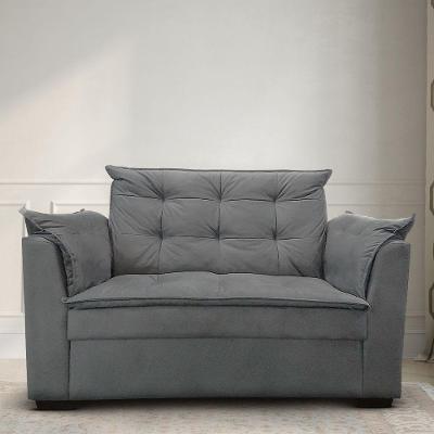 Sofá 2 Lugares Pequeno Confortável 1,40m Marrocos Bellamado Cor:cinza