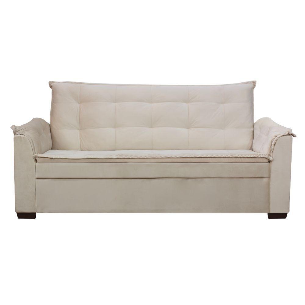 Sofá 3 Lugares Confortável 2 Metros Havana Bellamado Cor:bege - 3