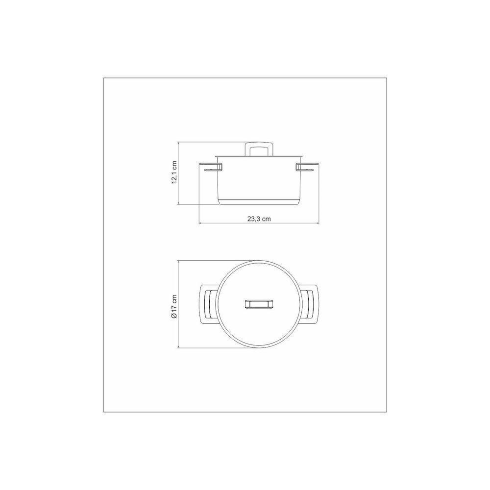 Caçarola Funda Em Aço Inox Brava Com Duas Alças E Fundo Triplo 16cm - Tramontina - 4