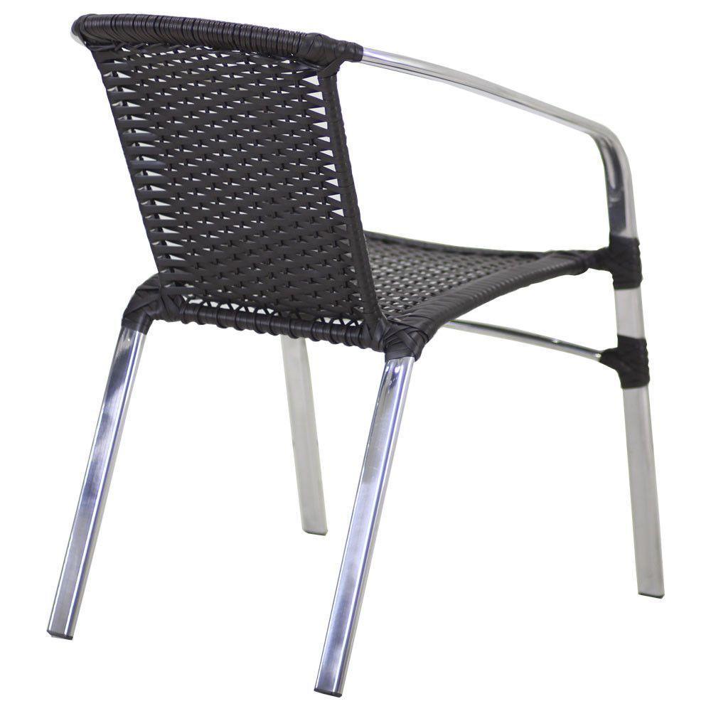 Kit Jogo De 4 Cadeiras E Mesa Floripa Trama Original Preto - 5