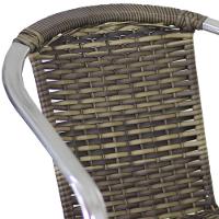 4 Cadeiras E Mesa Floripa Em Alumínio, área, Edícula - Trama Capuccino - 5