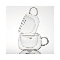 Conjunto De Xícaras De Chá Parede Dupla Com Alça 200ml - Bugatti - 1